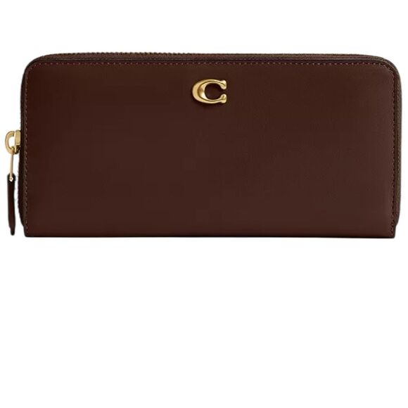 Coach Chocolate brown Leather Zip Wallet - Picture 1 of 8
